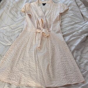 Blush Seersucker Dress